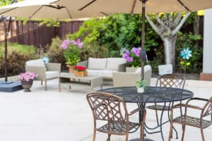 Back patio at Pleasant Hill Post Acute